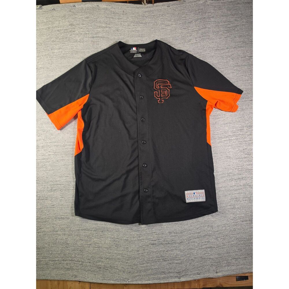 San Francisco Giants MLB TX3 Cool Baseball Jersey Black Orange